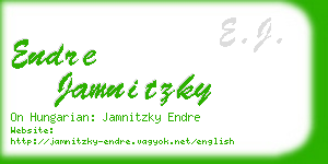 endre jamnitzky business card